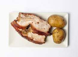 1/4 Menú de panceta asada + patatas (1 Persona)